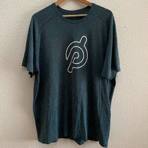 Lululemon x Peloton Short Sleeve T-Shirt Men's 2XL Green Gray Cycling Fitness